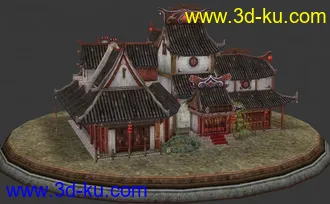 3D打印模型东方古建筑_金沙客栈的图片