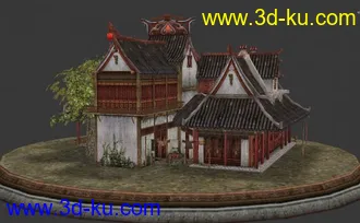 3D打印模型东方古建筑_金沙客栈的图片