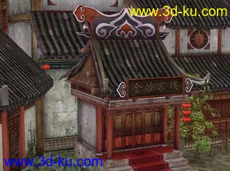 3D打印模型东方古建筑_金沙客栈的图片