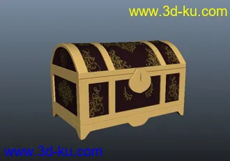 3D打印模型宝箱，写实，带材质绑定的图片