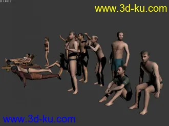 3D打印模型游泳池动画人物的图片