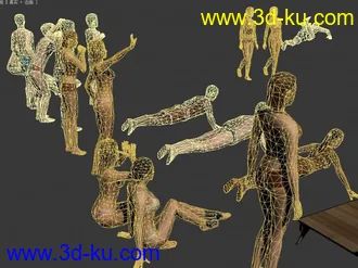 3D打印模型游泳池动画人物的图片