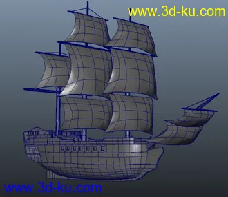 3D打印模型大帆船的图片