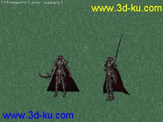 执刀刺客模型带动作亮战袍帖图的图片