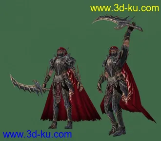 执刀刺客模型带动作亮战袍帖图的图片