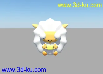 3D打印模型做的一只小羊。两种表达。的图片