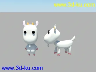 3D打印模型做的一只小羊。两种表达。的图片