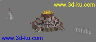3D打印模型藏式建筑的图片