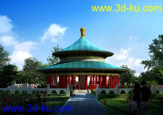 3D打印模型精致的古建亭子的图片