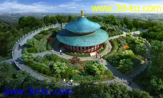 3D打印模型精致的古建亭子的图片