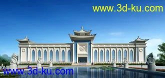 3D打印模型古建筑中华民族宫的图片