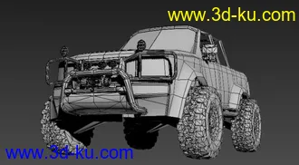 自己做的越野车的模型，结合了现在比较主流的趋势，游戏直接可用的图片