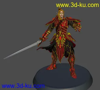 3D打印模型手持凤凰双刃的血精灵的图片