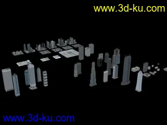 高精度建筑高层模型配楼的图片