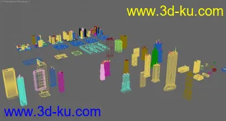 高精度建筑高层模型配楼的图片