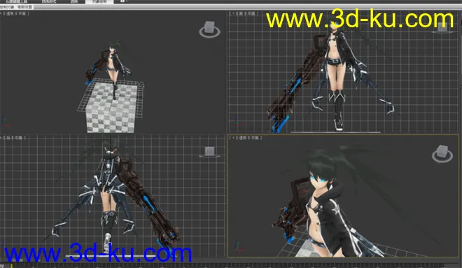 Black★Rock Shooter 黑岩射手游戏机娘版，质量很高模型的图片2