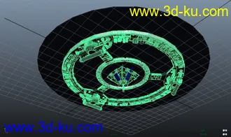 3D打印模型飞碟,常见的圆盘形UFO含材质贴图的图片