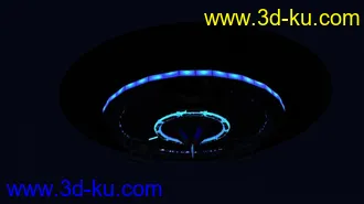 3D打印模型飞碟,常见的圆盘形UFO含材质贴图的图片
