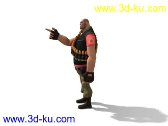 3D打印模型军团要塞2 机枪兵 带绑定的图片