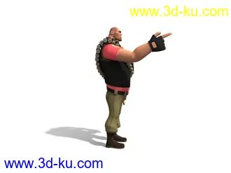 3D打印模型军团要塞2 机枪兵 带绑定的图片