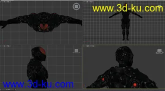 3D打印模型辐射3中国龙骑兵隐形战术甲+灭鼠者消音狙击步枪的图片