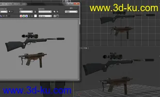 3D打印模型辐射3中国龙骑兵隐形战术甲+灭鼠者消音狙击步枪的图片
