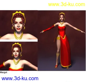 3D打印模型夫人Margot的图片