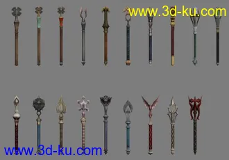 3D打印模型tera的一些武器的图片