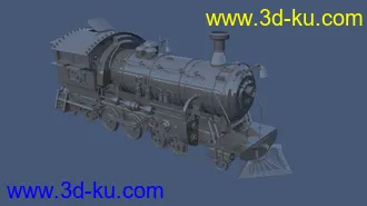 3D打印模型火车头。的图片