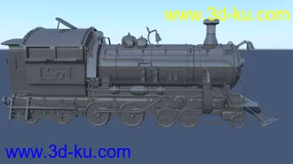 3D打印模型火车头。的图片