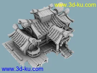 Q版建筑模型，房子的图片