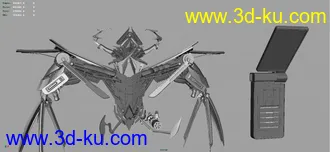 3D打印模型变形金刚上面手机变形的机器人，有手机原型的图片