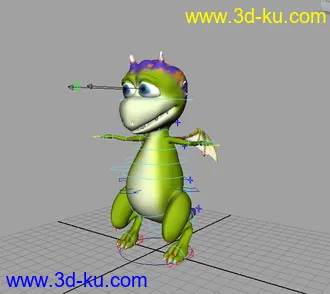 3D打印模型Q版的小恐龙的图片