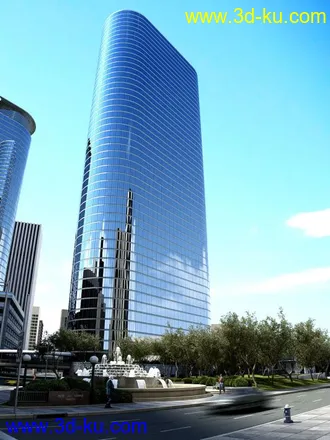 3D打印模型精品室外建筑高楼场景的图片