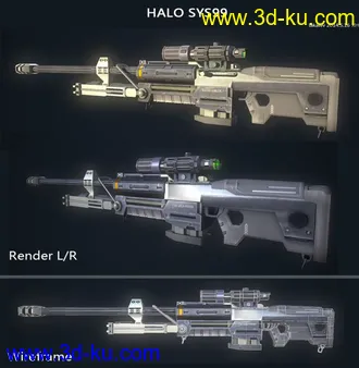 3D打印模型光晕SRS99狙击的图片