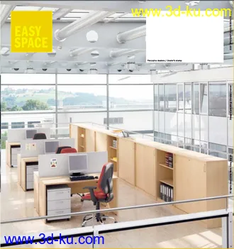 BN OFFICE FURNITURE 3D MODEL  现代办公模型素材的图片