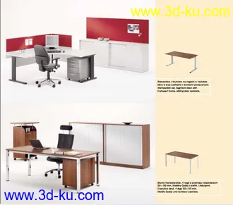 BN OFFICE FURNITURE 3D MODEL  现代办公模型素材的图片