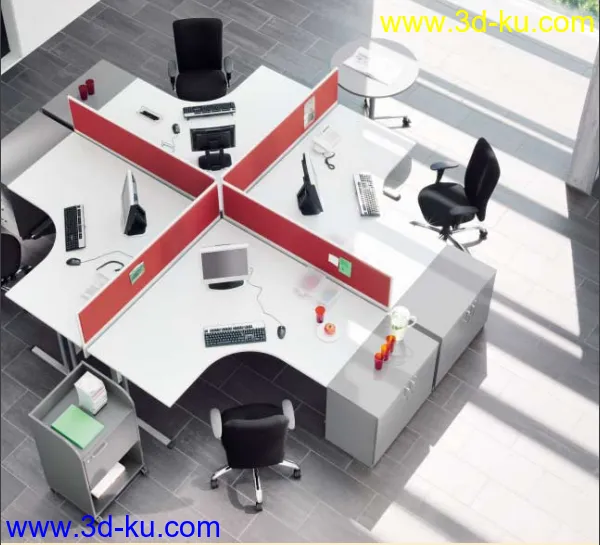 BN OFFICE FURNITURE 3D MODEL  现代办公模型素材的图片4