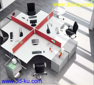 BN OFFICE FURNITURE 3D MODEL  现代办公模型素材的图片