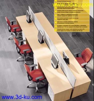 BN OFFICE FURNITURE 3D MODEL  现代办公模型素材的图片