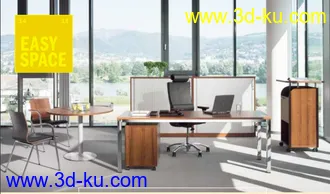 BN OFFICE FURNITURE 3D MODEL  现代办公模型素材的图片