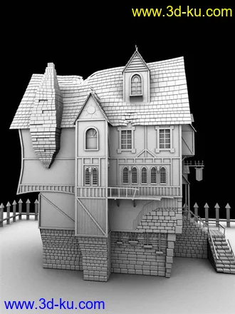 3D打印模型小洋楼的图片