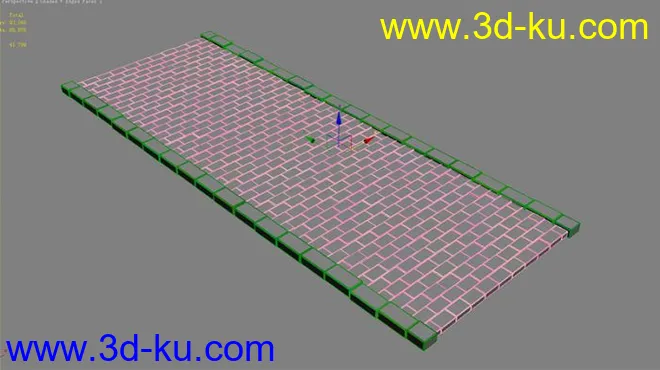 砖路 白模模型的图片1