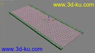 3D打印模型砖路 白模的图片