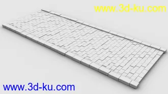 3D打印模型砖路 白模的图片