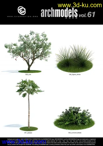 树木   花草  模型    全是FBX文件带有材质的图片