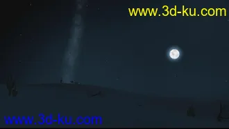3D打印模型夜景大漠的图片