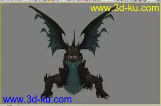 3D打印模型剑灵的大BOSS风毒龙一只，带绑定和全套动作。直流口水啊。的图片