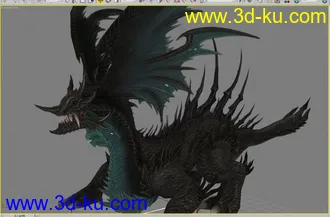 3D打印模型剑灵的大BOSS风毒龙一只，带绑定和全套动作。直流口水啊。的图片