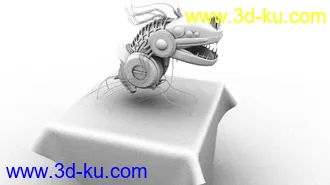 3D打印模型影视级机械龙，机甲独龙的图片